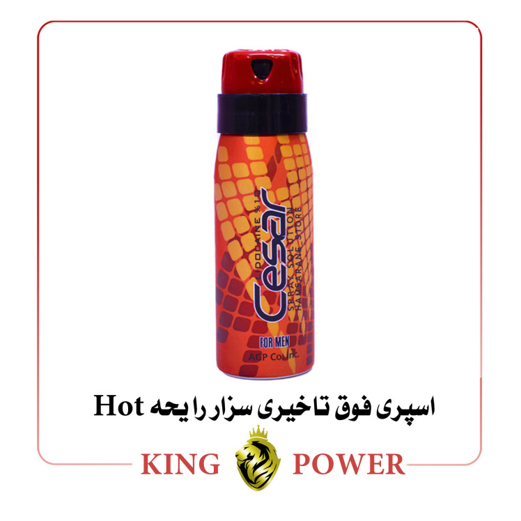 تصویر اسپری فوق تاخیری سزار رایحه Hot | Cesar Delay Spray Hot | تاخیر موثر در انزال | King Power